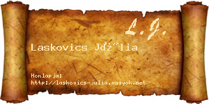 Laskovics Júlia névjegykártya