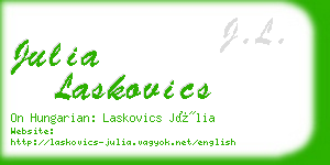 julia laskovics business card